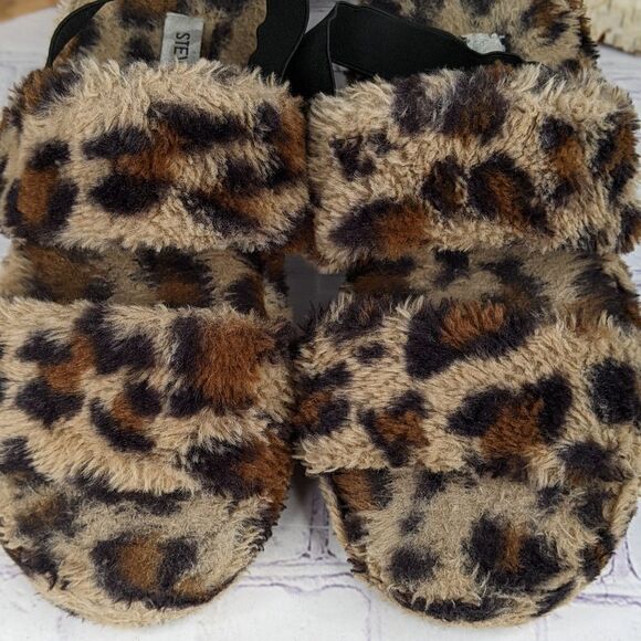 STEVE MADDEN Biddy Leopard Print Slippers - Size L - Picture 7 of 10